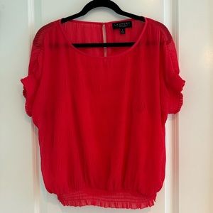 Laundry beautiful sheer blouse with built in cami.